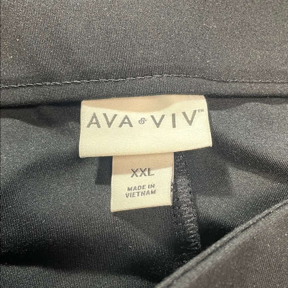 Ava & Viv Woman’s Pull On Black Slacks Plus Size XXL | NWOT - Picture 4 of 6